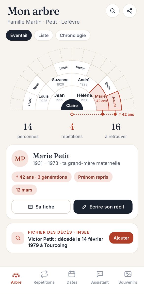 Ton arbre en éventail dans Genesens
